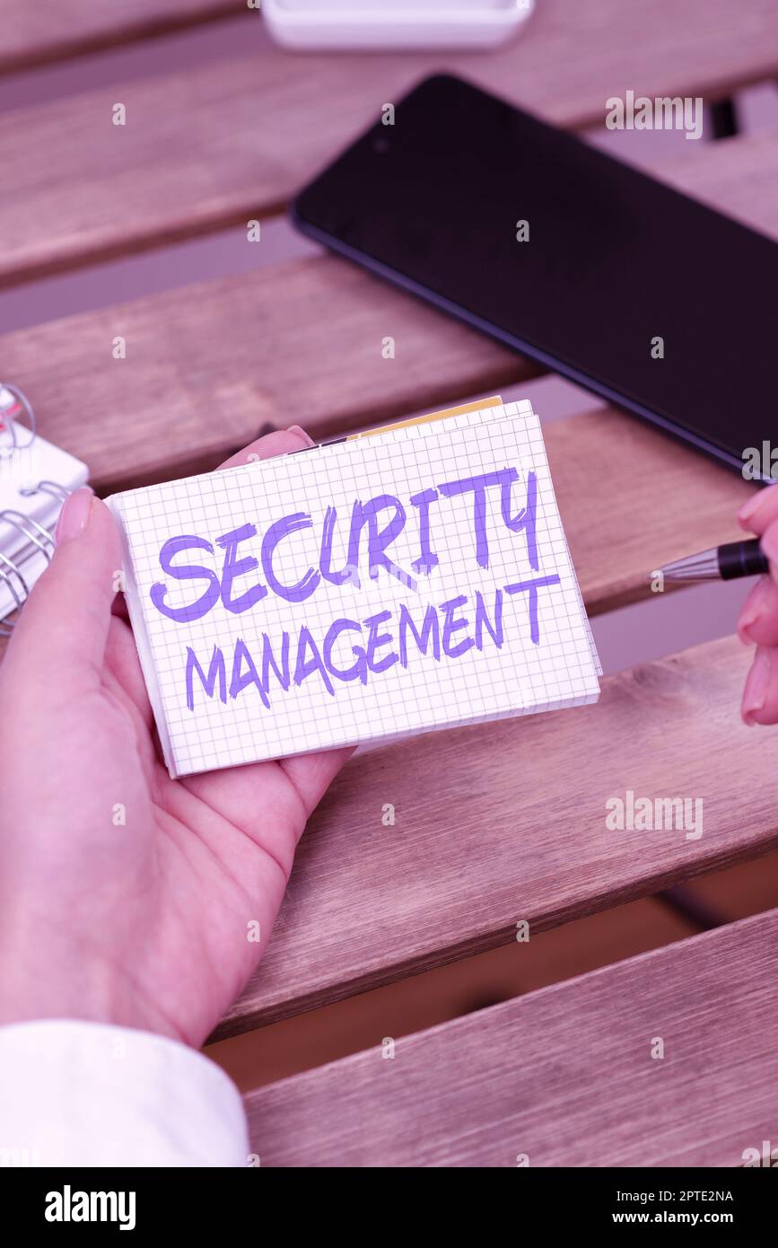 Sign displaying Security Management, Business concept is the ...