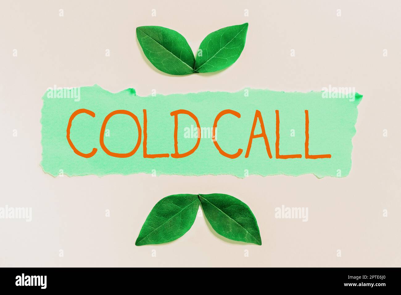 Hand writing sign Cold Call, Business showcase Unsolicited call made by someone trying to sell goods or services Stock Photo