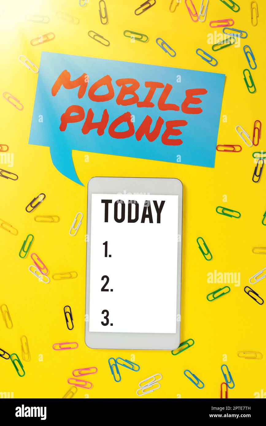 Inspiration showing sign Mobile Phone, Business idea A handheld device ...