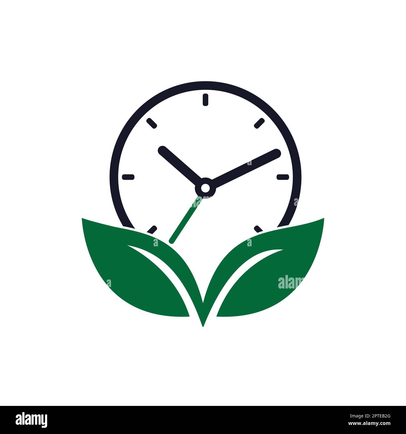 Nature time vector logo design template. Energy time and diet time logo
