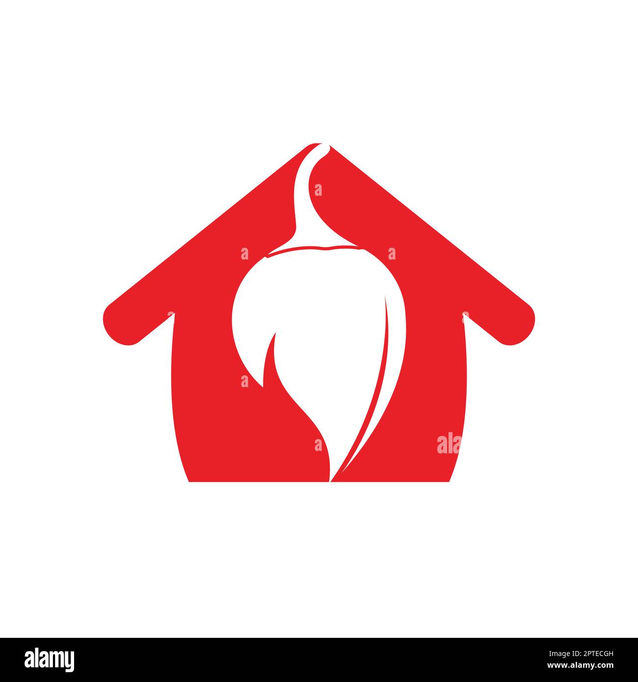 Chili house vector logo design. Hot food logo concept vector. Hot chili