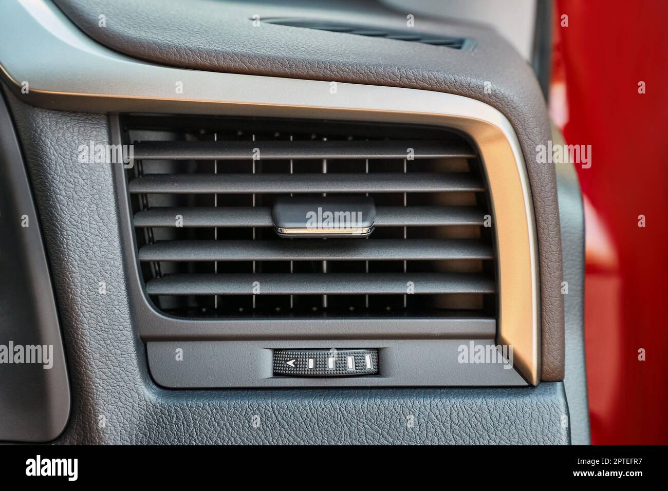 Car air vents providing airflow on the dashboard Stock Photo Alamy