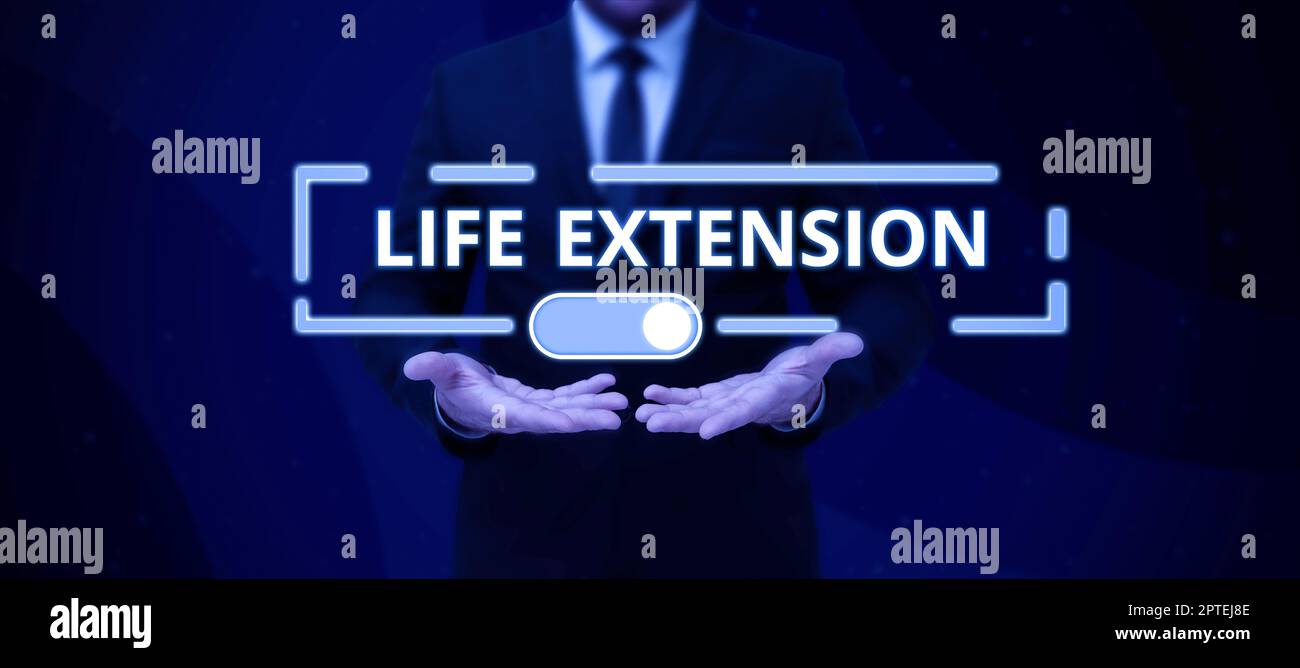 Hand writing sign Life Extension, Conceptual photo Inspiration to keep ...