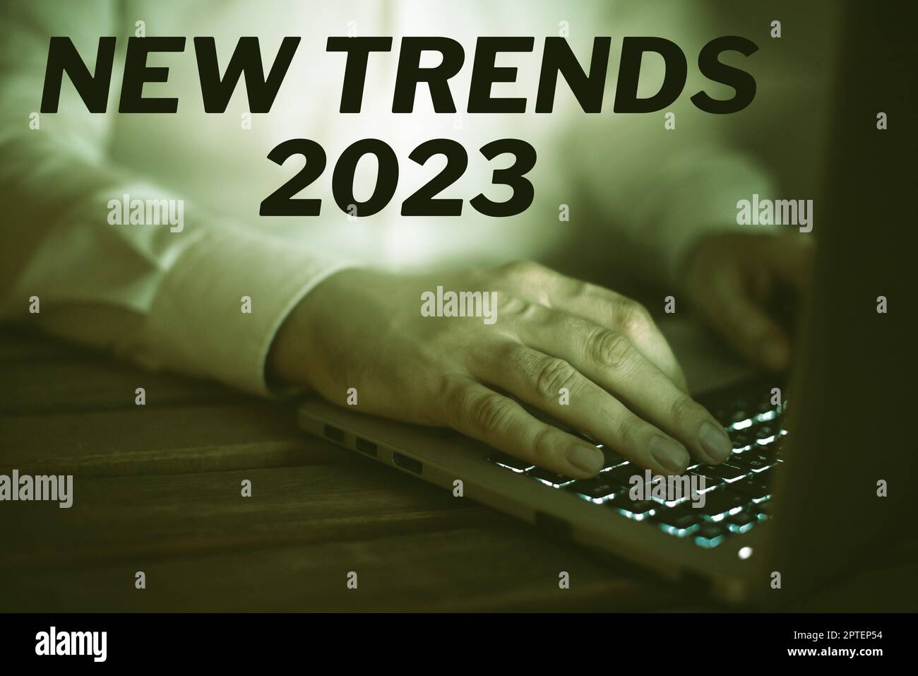 Conceptual display New Trends 2023, Word for general direction in which something is developing Stock Photo