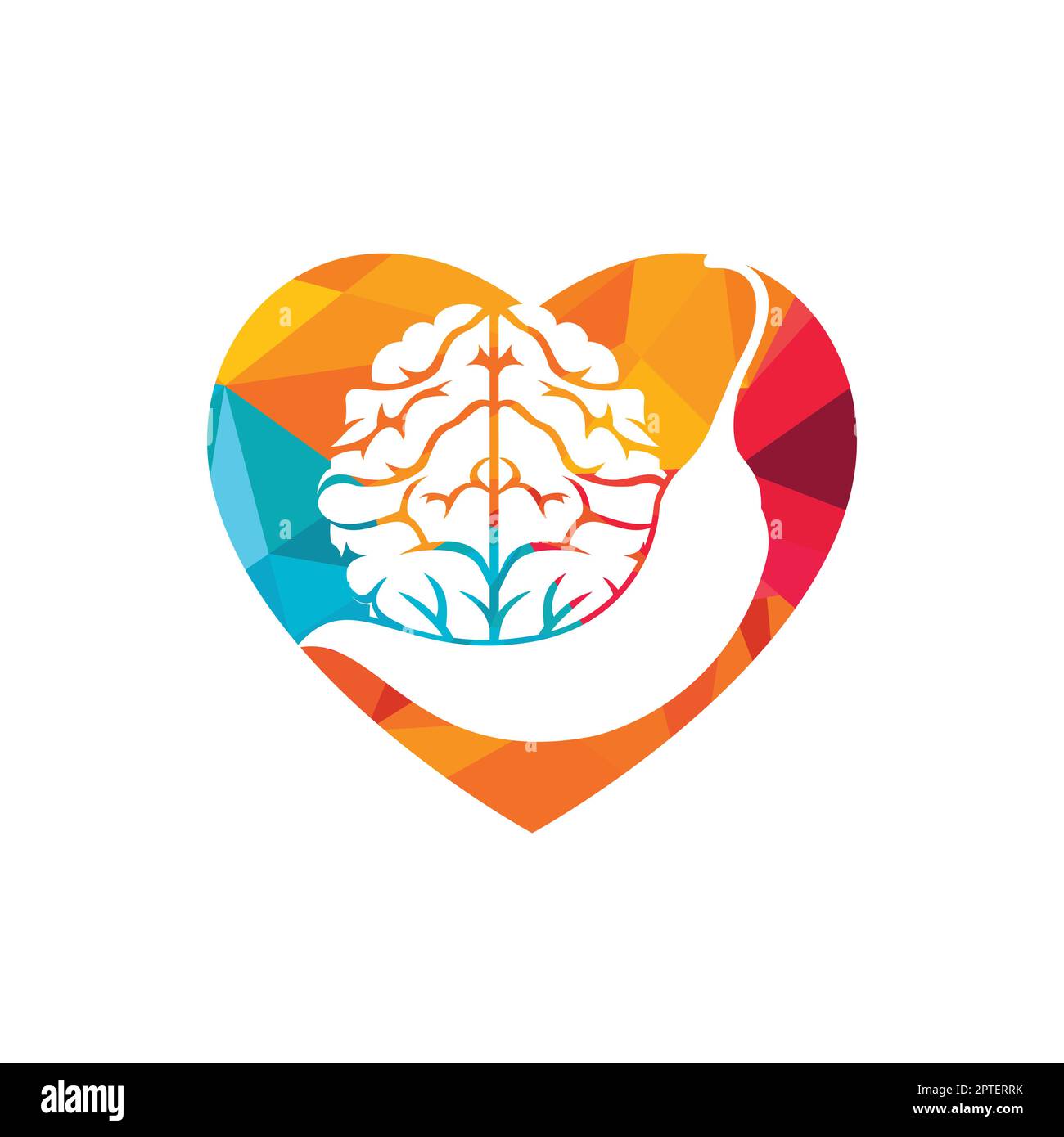Chili brain vector logo design template. Spicy intelligence logo design concept. Stock Vector