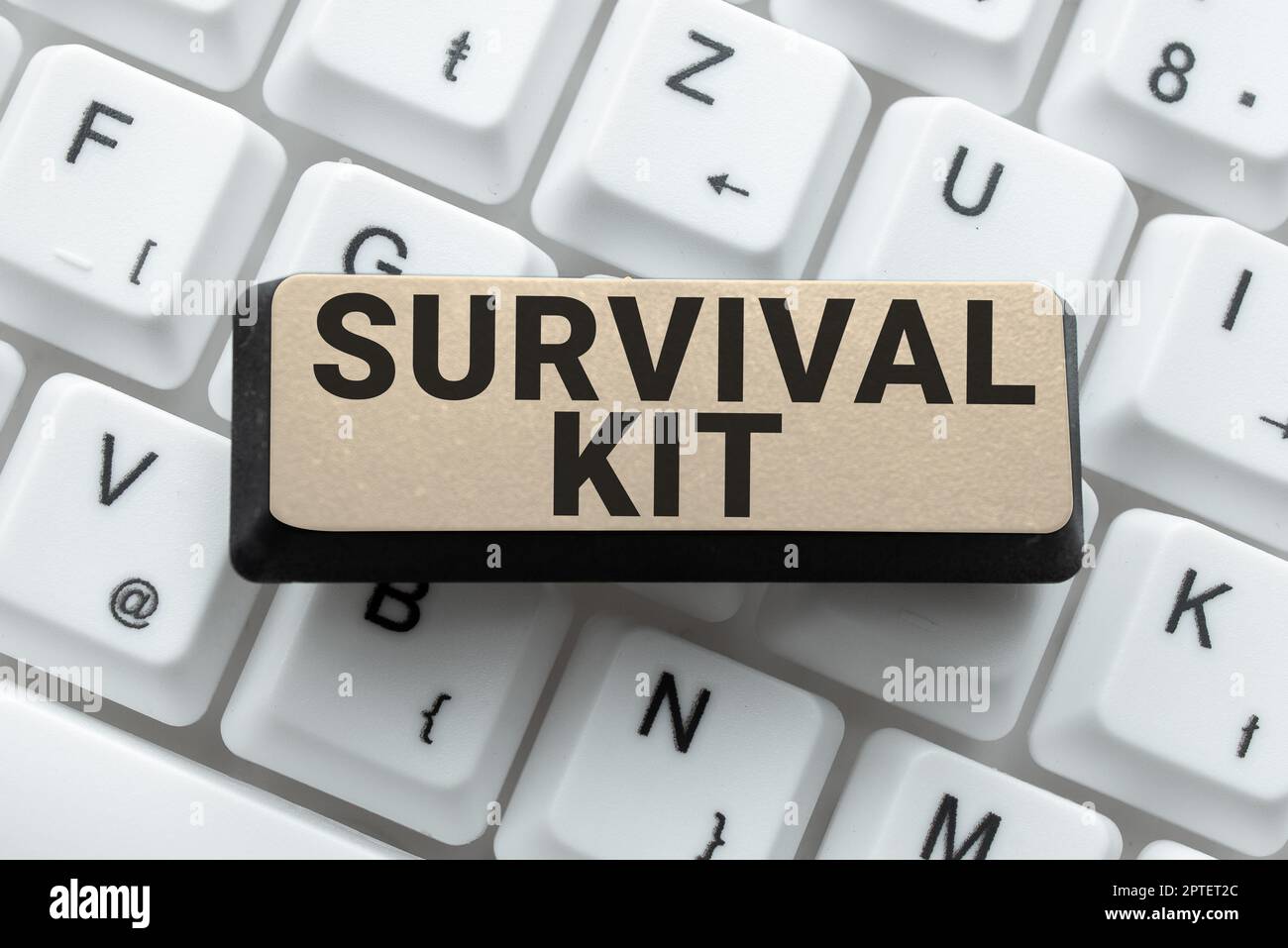 Conceptual display Survival Kit, Word for Emergency Equipment ...