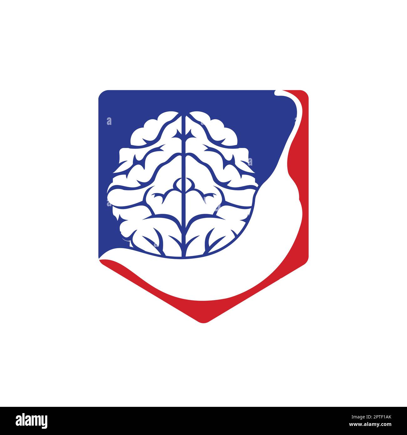 Chili brain vector logo design template. Spicy intelligence logo design concept. Stock Vector