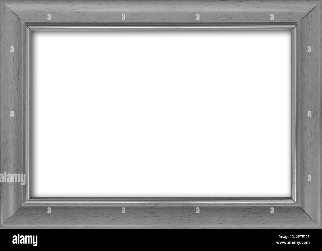 Empty picture frame with a free place inside, isolated on white Stock