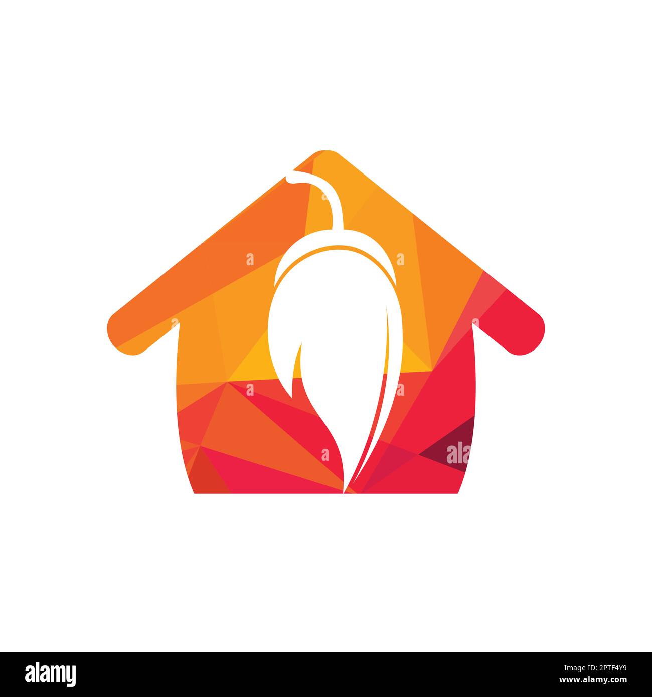 Chili house vector logo design. Hot food logo concept vector. Hot chili