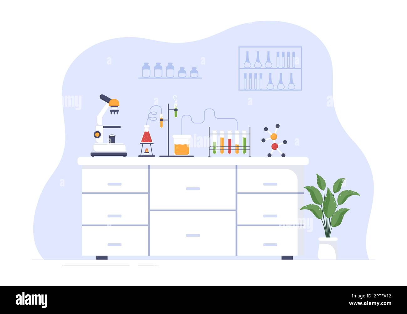 Laboratorium with Conducting Research Scientific, Experimentation and