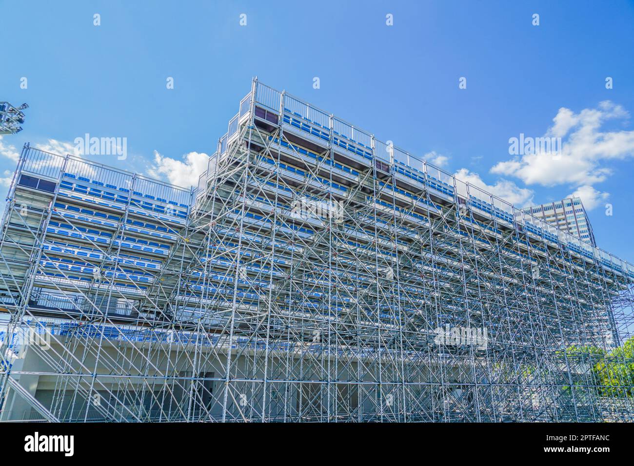 Temporary stand / audience seats. Shooting Location Koto ku, Tokyo