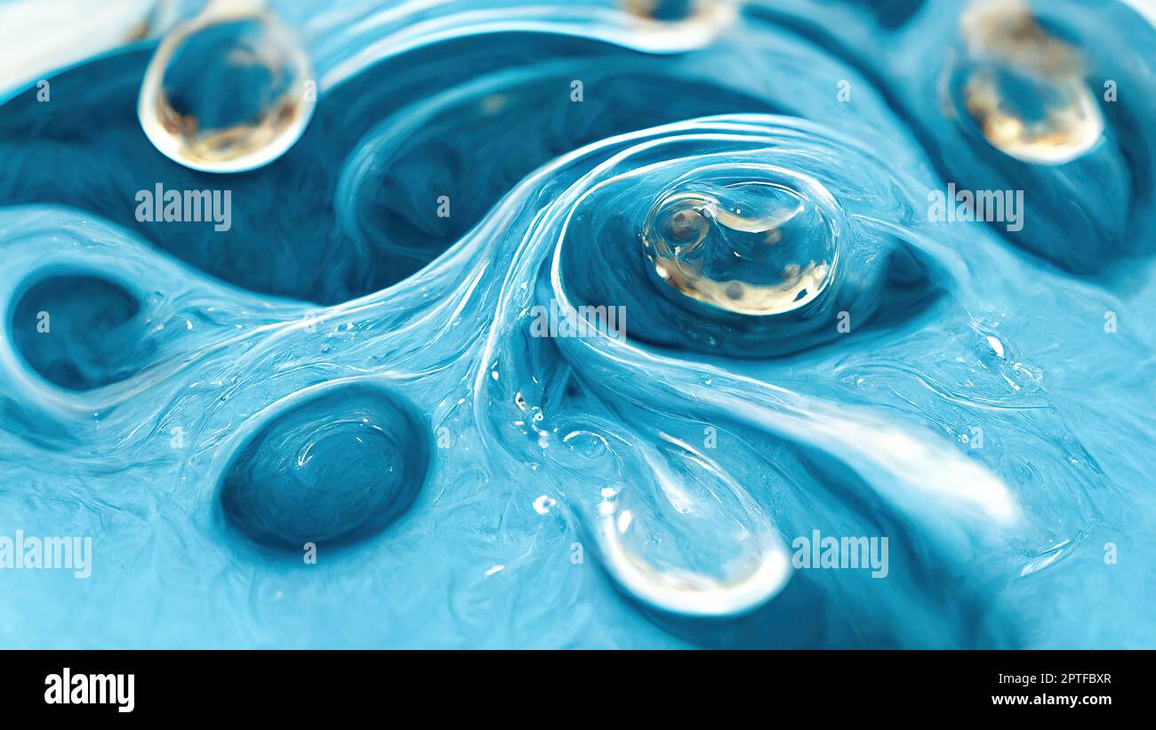 Water drop fluid marble background. Splash ocean wet liquid natural