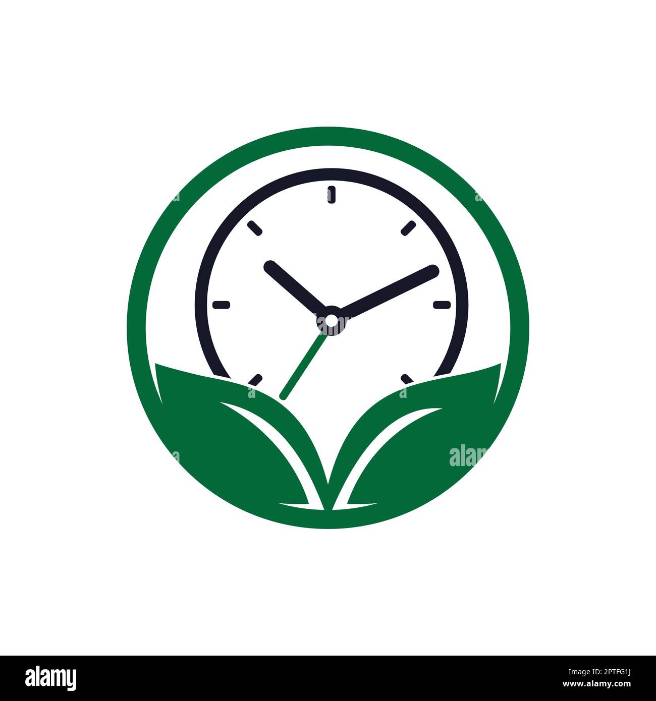 Nature time vector logo design template. Energy time and diet time logo