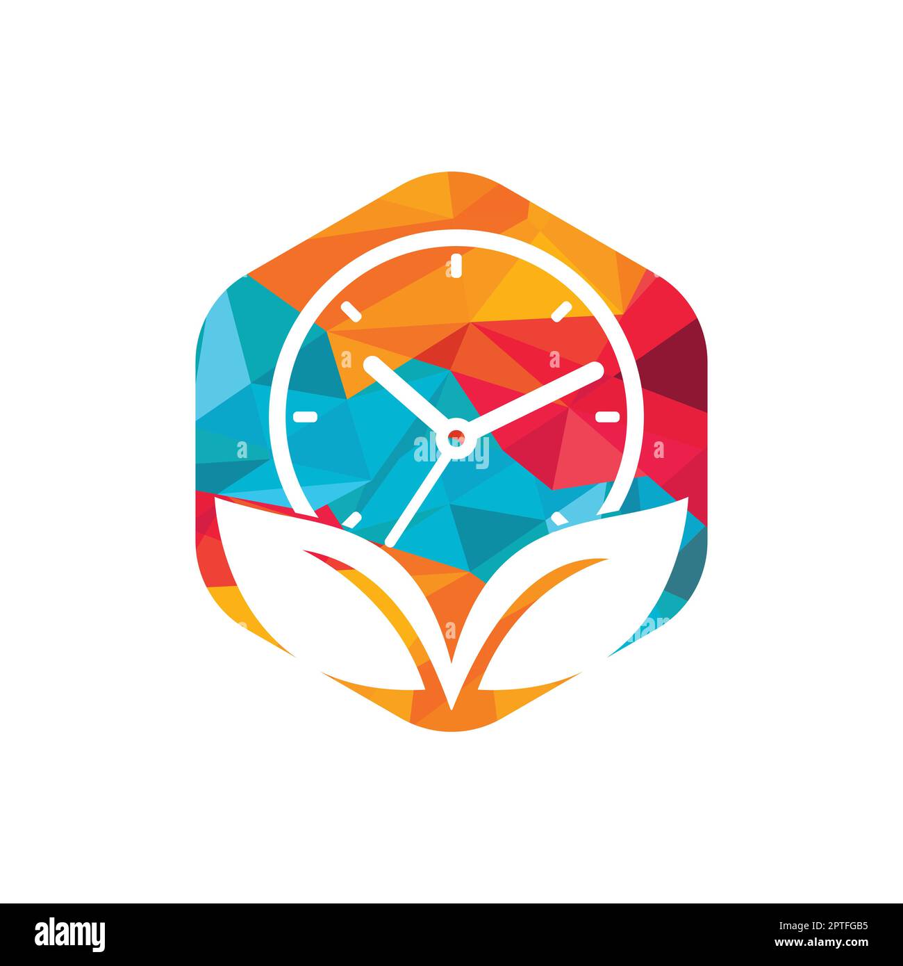 Nature time vector logo design template. Energy time and diet time logo