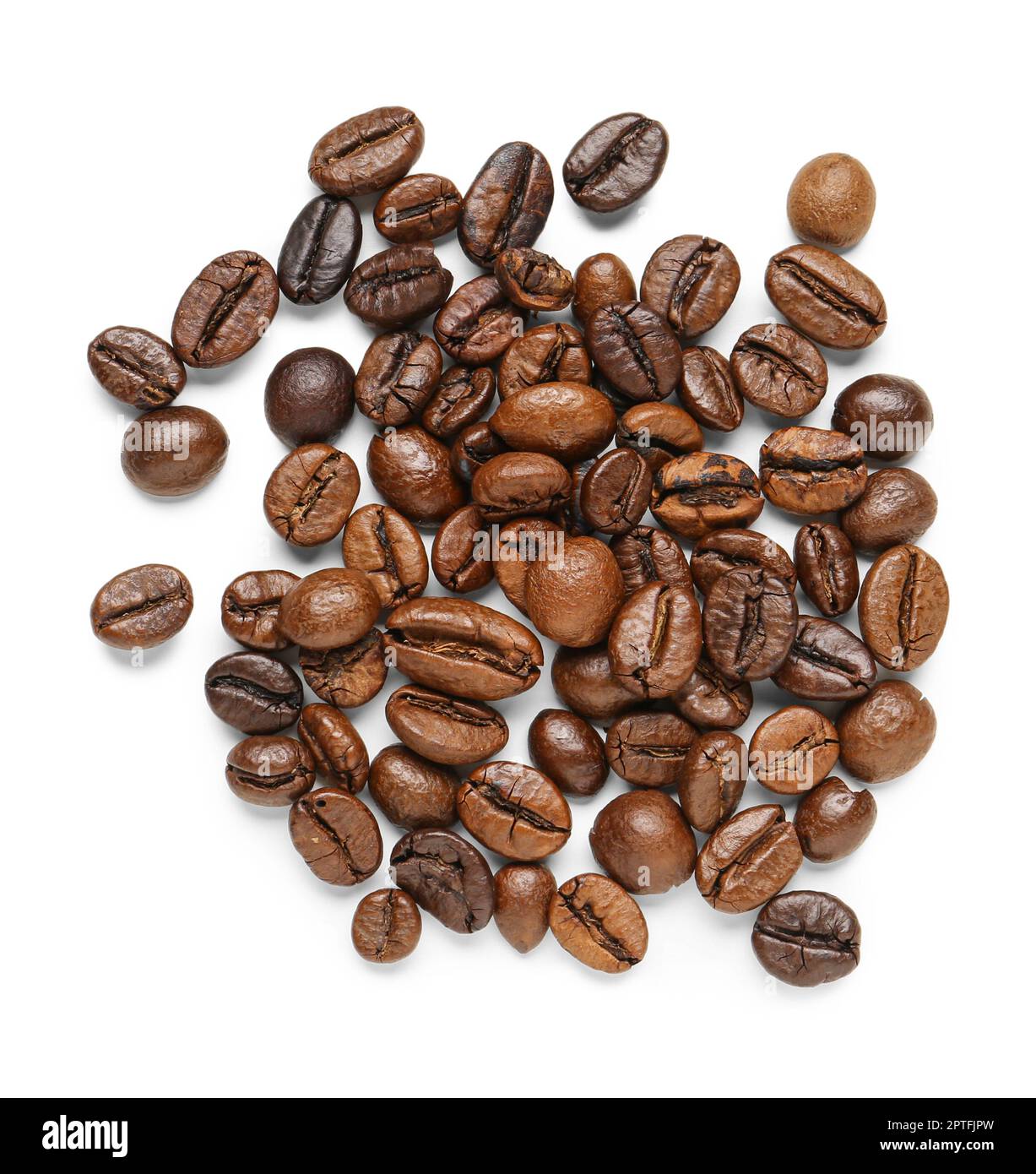 Coffee beans isolated on white background Stock Photo - Alamy