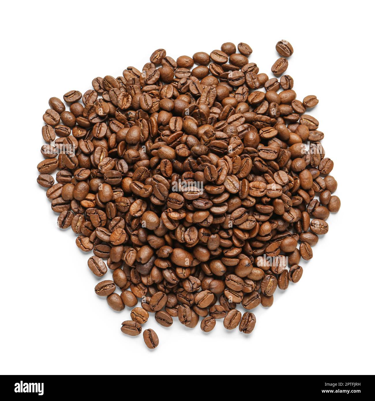 Heap of coffee beans isolated on white background Stock Photo - Alamy