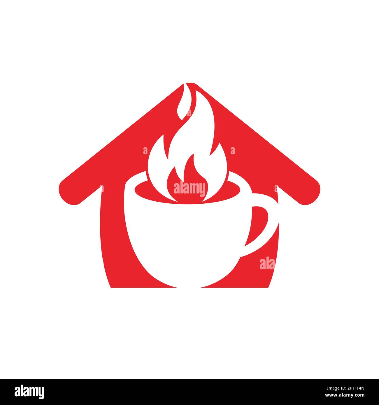 Hot coffee vector logo design template. Stock Vector