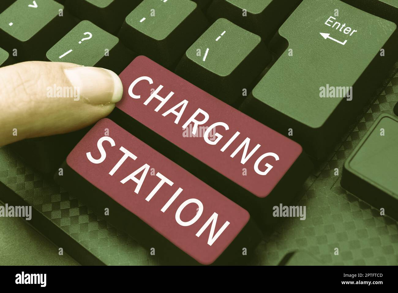 Conceptual display Charging Station, Business idea places where showing
