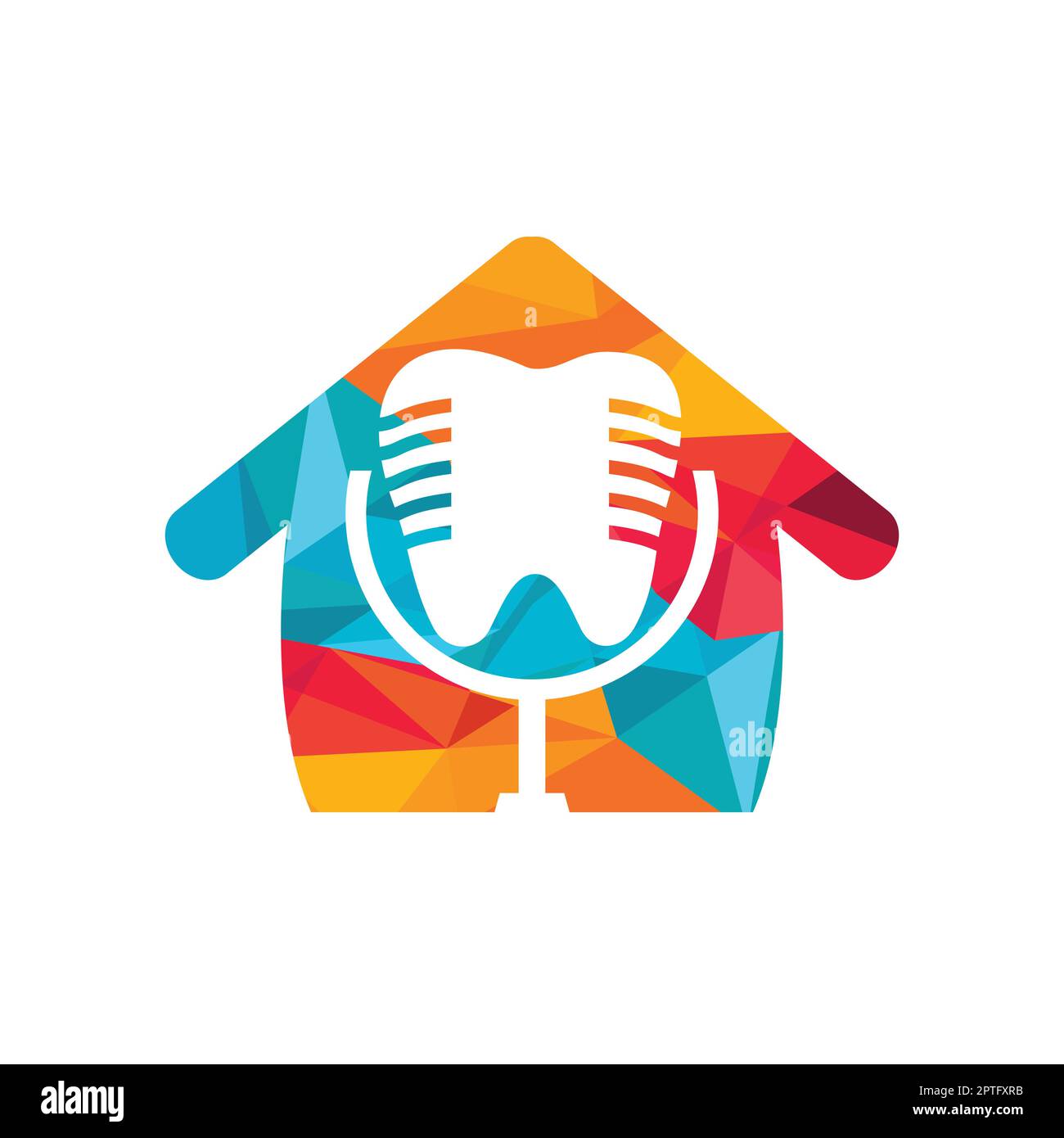 Dental podcast vector logo design template. Stock Vector