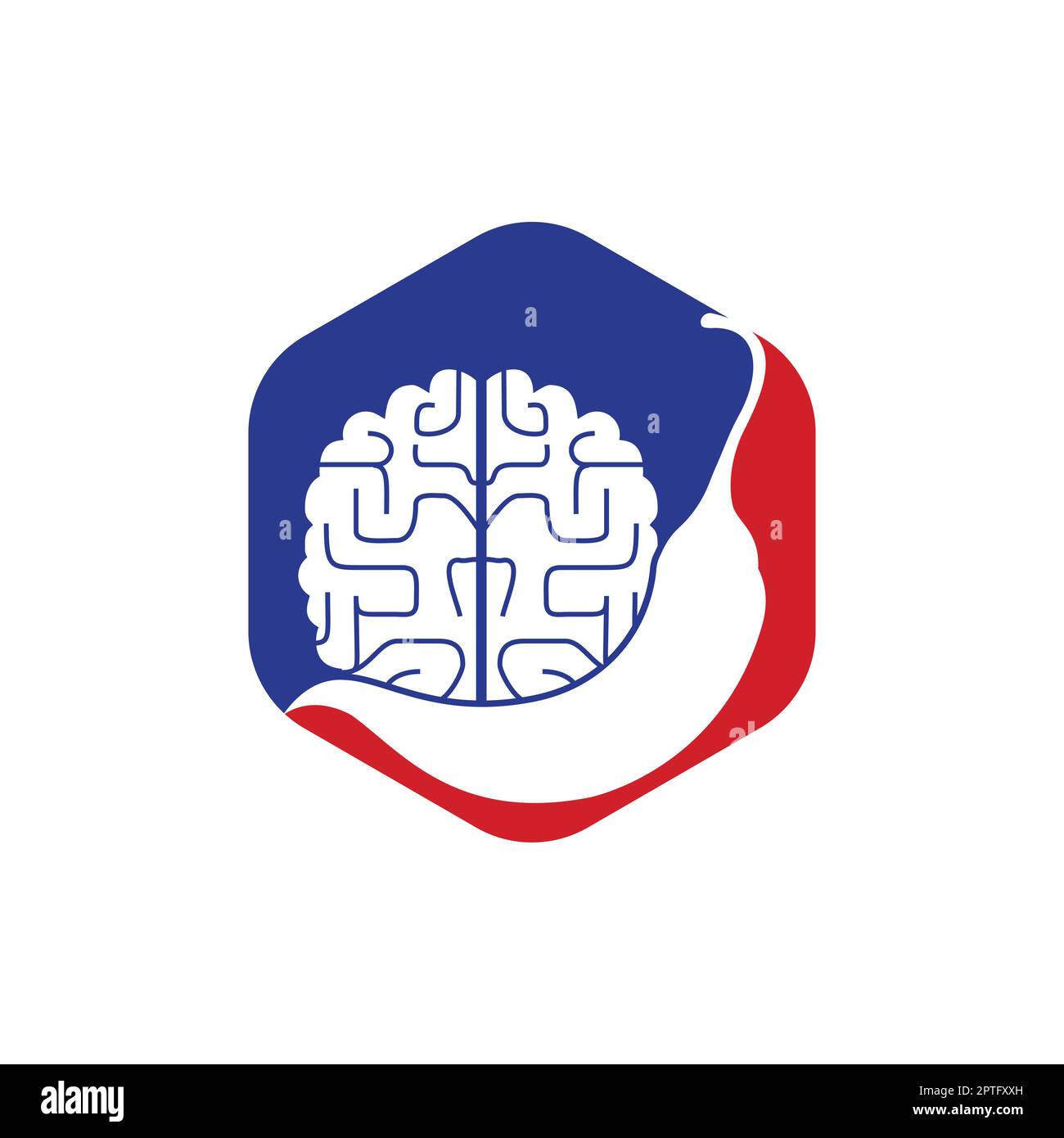 Chili brain vector logo design template. Spicy intelligence logo design concept. Stock Vector