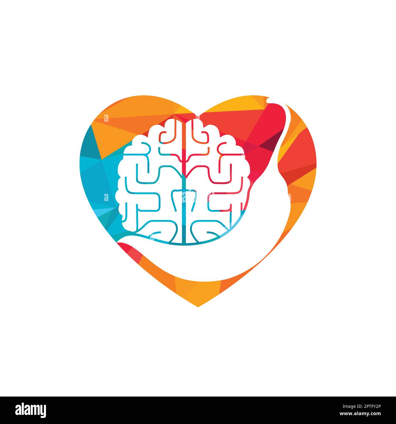 Chili brain vector logo design template. Spicy intelligence logo design concept. Stock Vector