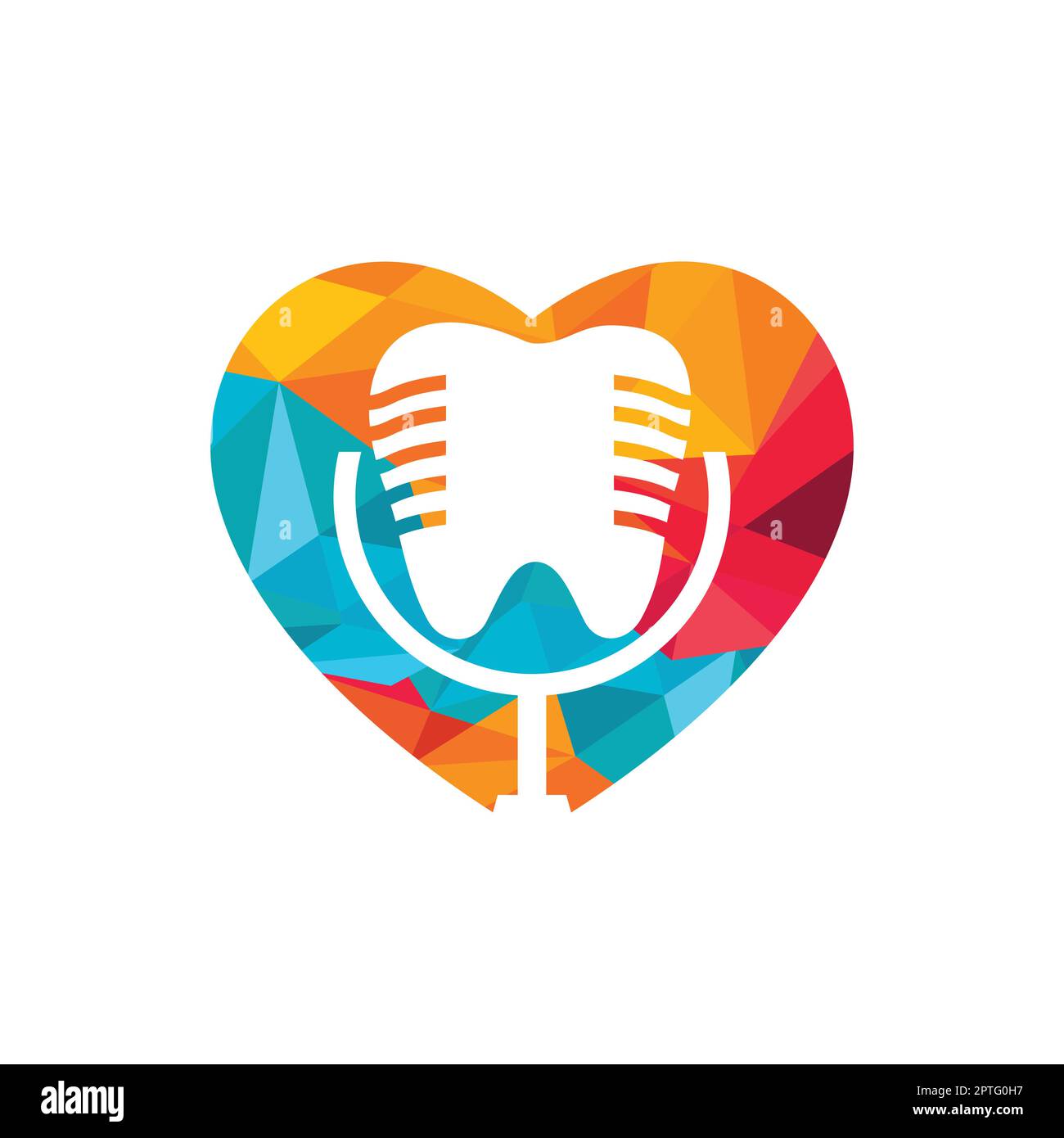 Dental podcast vector logo design template. Stock Vector