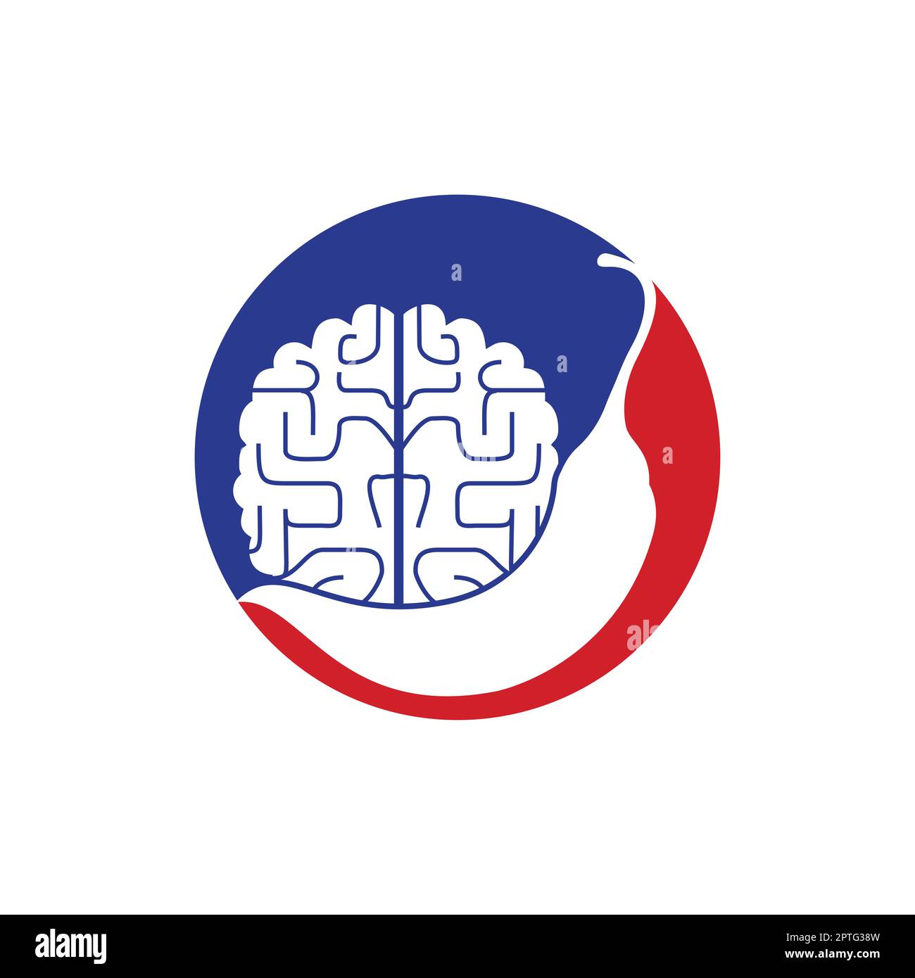 Chili brain vector logo design template. Spicy intelligence logo design concept. Stock Vector