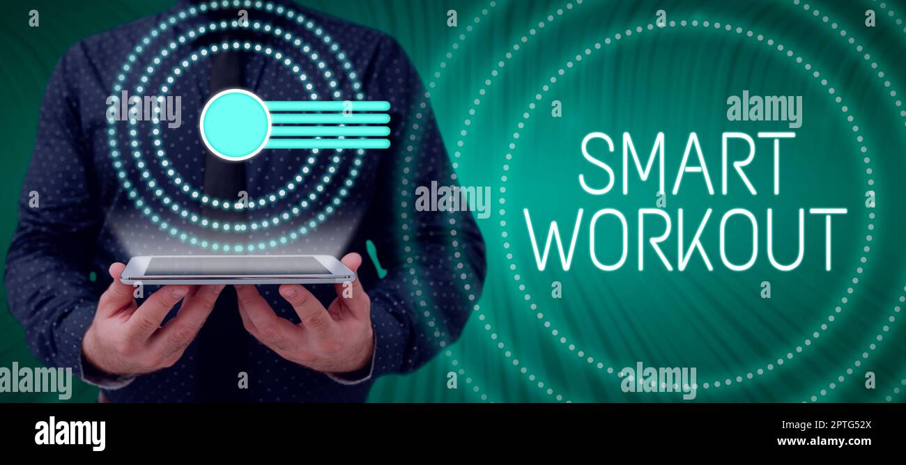 Writing displaying text Smart Workout, Concept meaning properlydesigned ...