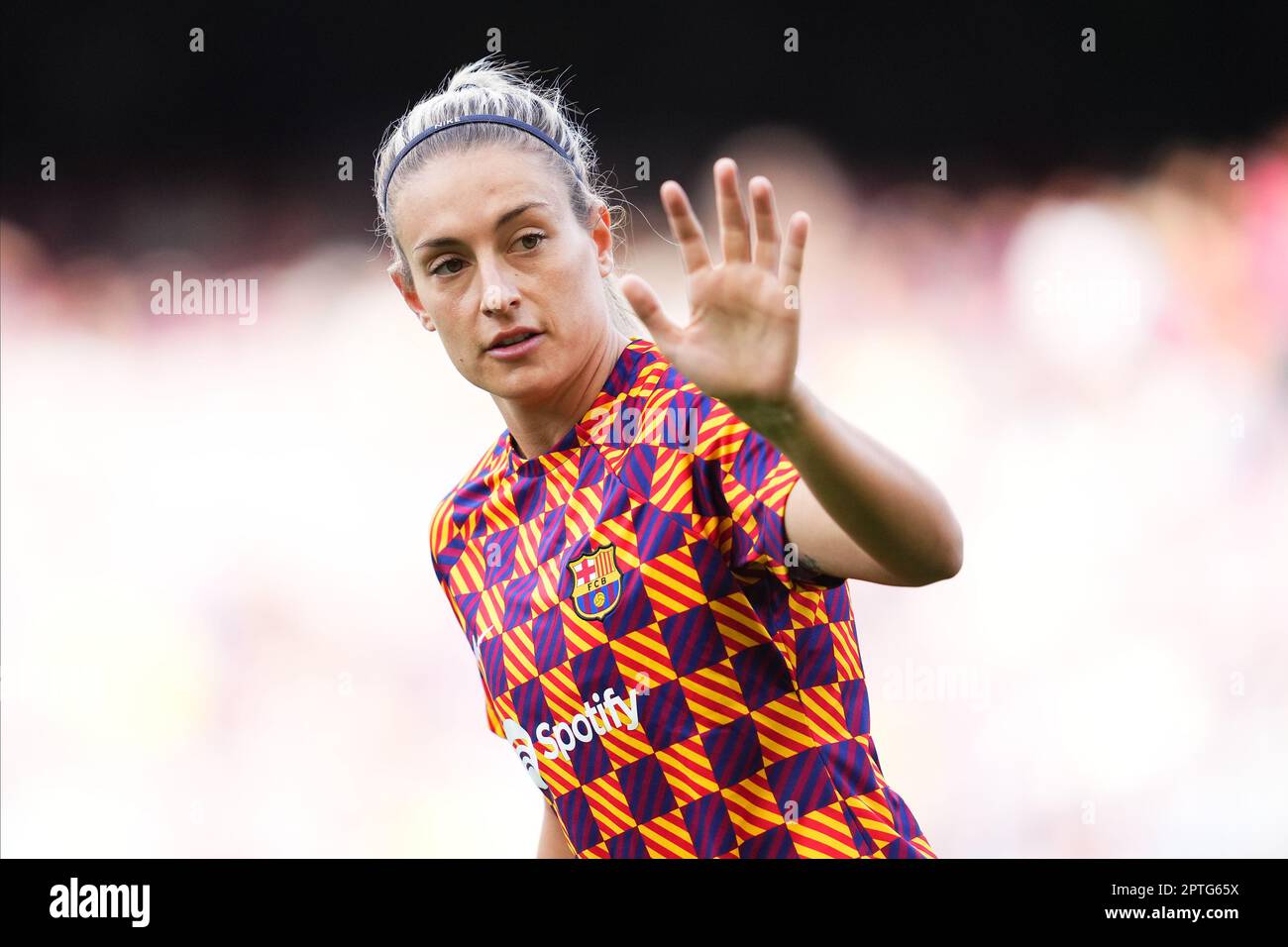 Alexia Putellas of FC Barcelona during the UEFA Womens Champions League match, Semi-Finals, 2nd leg between FC Barcelona v Chelsea FC played at Spotify Camp Nou Stadium on April 27, 2023 in Barcelona, Spain. (Photo by Colas Buera / PRESSIN) Stock Photo