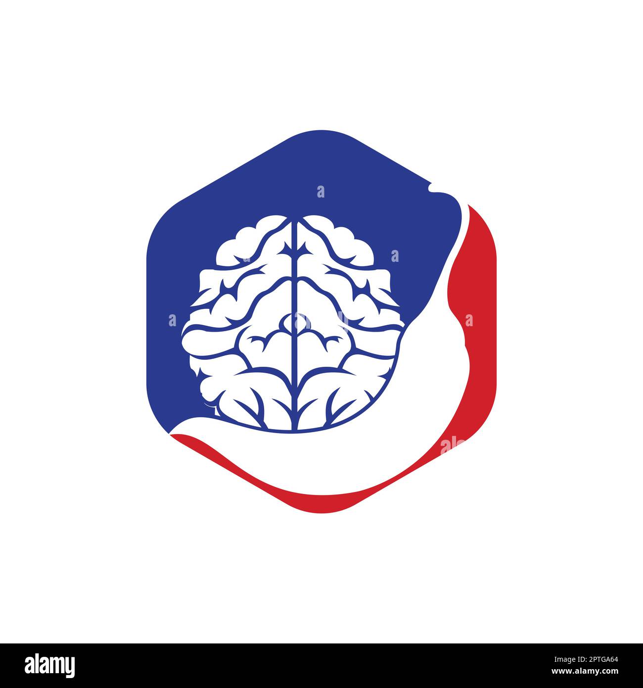 Chili brain vector logo design template. Spicy intelligence logo design concept. Stock Vector