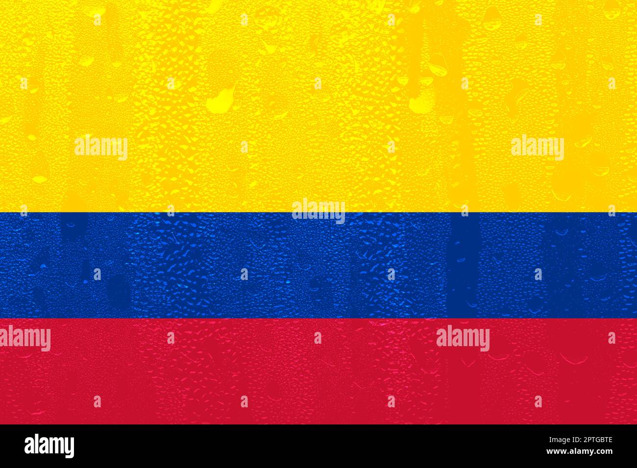 3D Flag of Colombia on a glass with water drop background Stock Photo ...