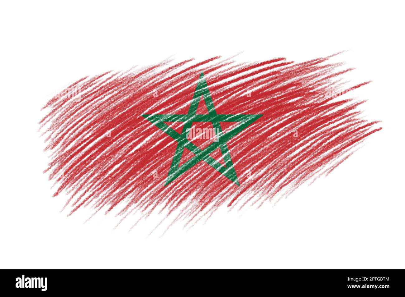 3D Flag of Morocco on vintage style brush background Stock Photo - Alamy