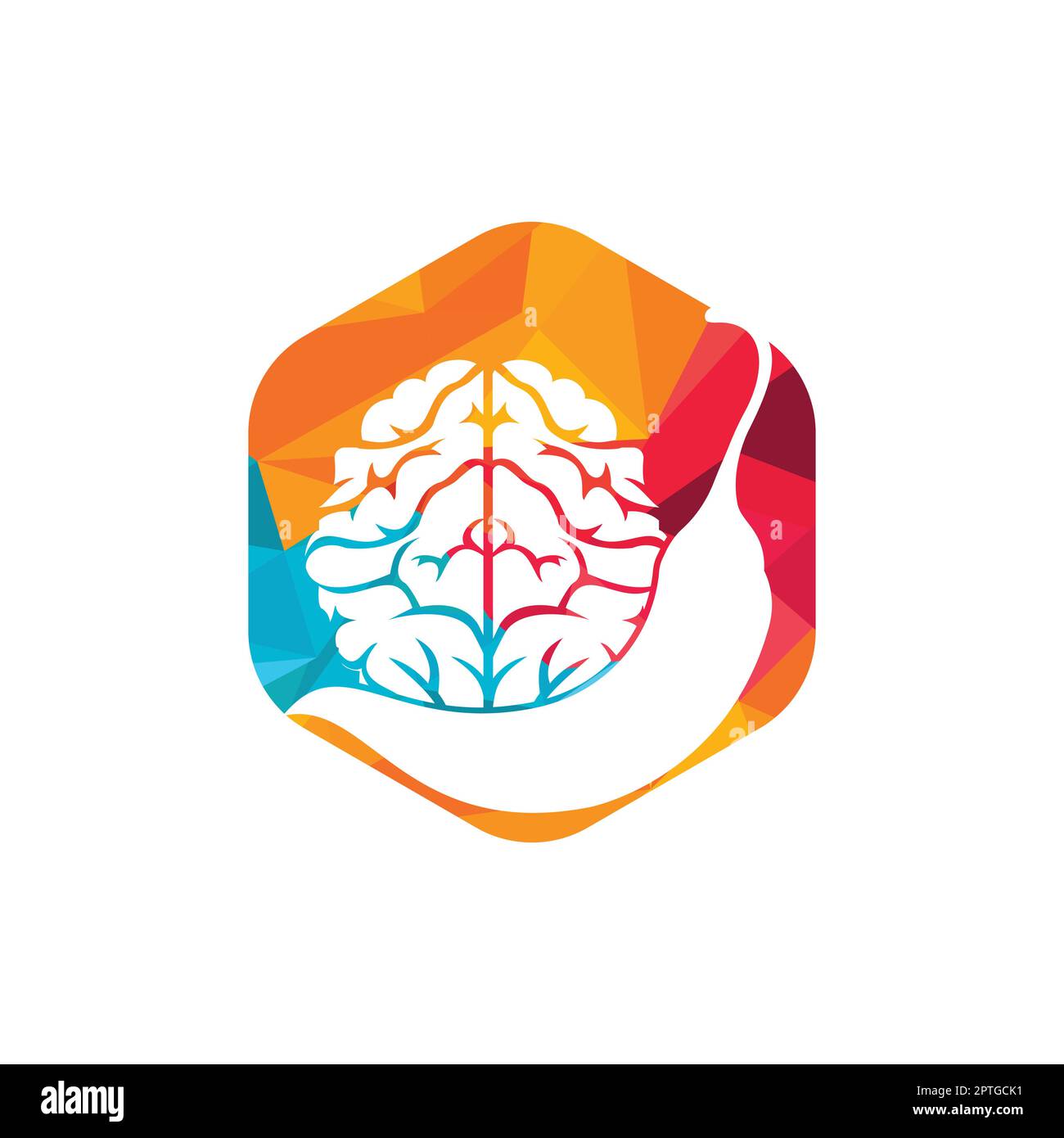 Chili brain vector logo design template. Spicy intelligence logo design concept. Stock Vector