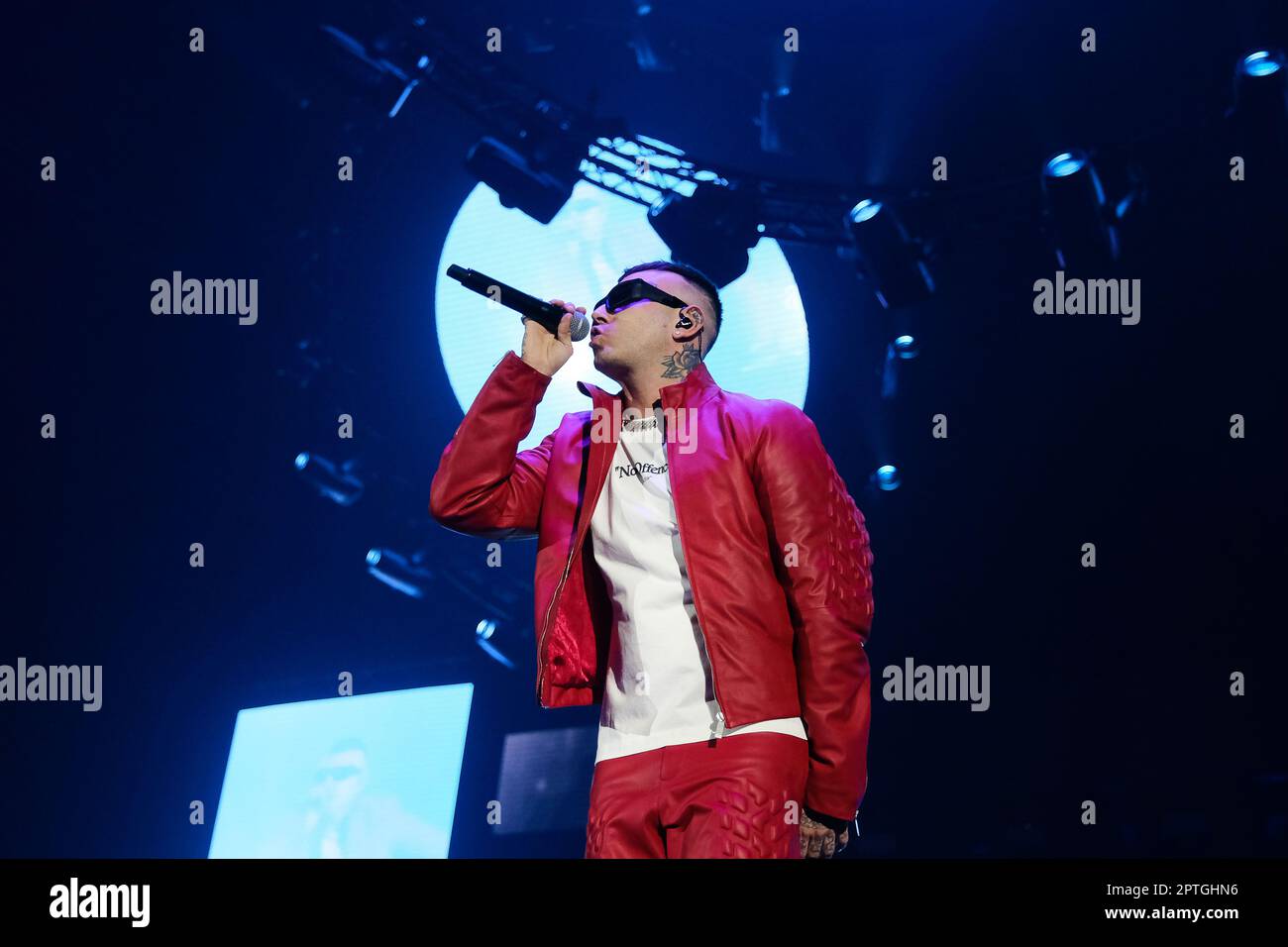 Turin, Italy. 27th Apr, 2023. The Italian rapper Lazza pseudonym of ...