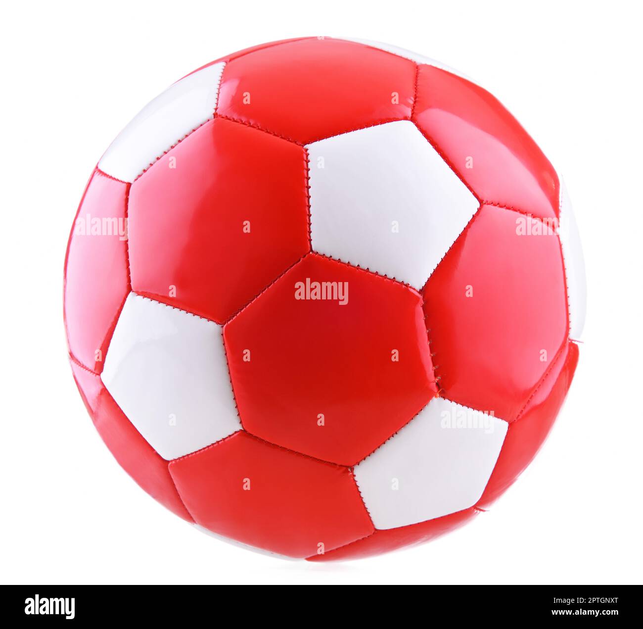 Leather soccer ball isolated on white background Stock Photo Alamy