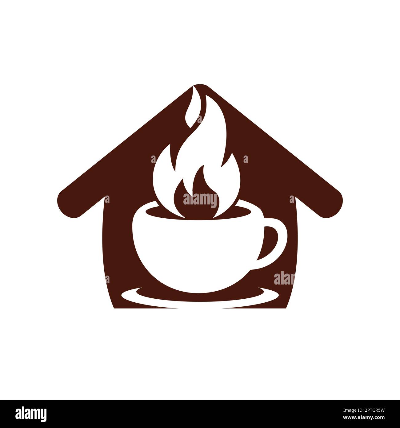 Hot coffee vector logo design template. Stock Vector