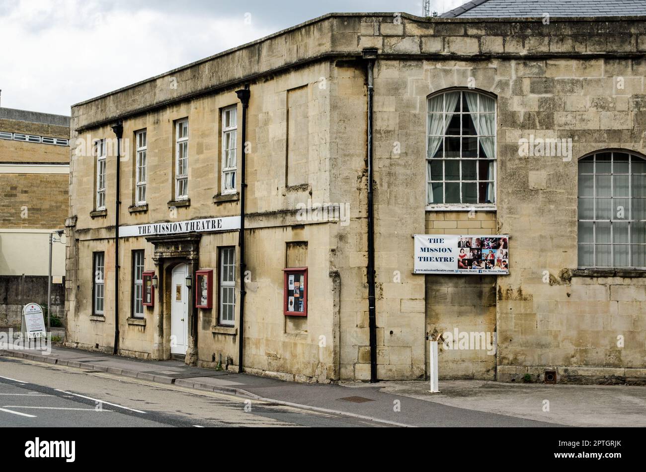 Bath, UK - September 3, 2022:  View of the historic Mission Theatre in Bath, Somerset on a cloudy afternoon in early autumn. Stock Photo