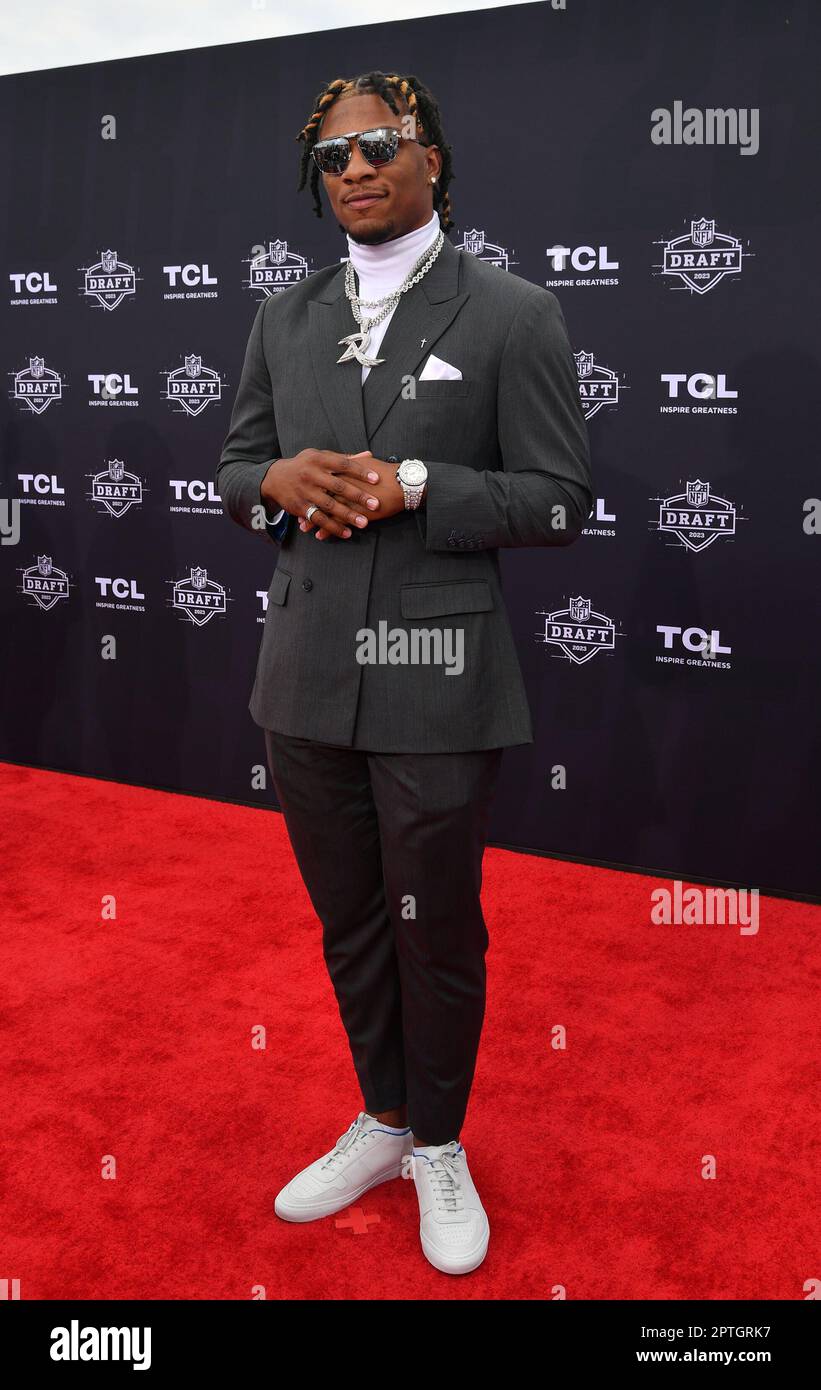 Anthony Richardson walks the red carpet of the 2023 NFL Draft at the