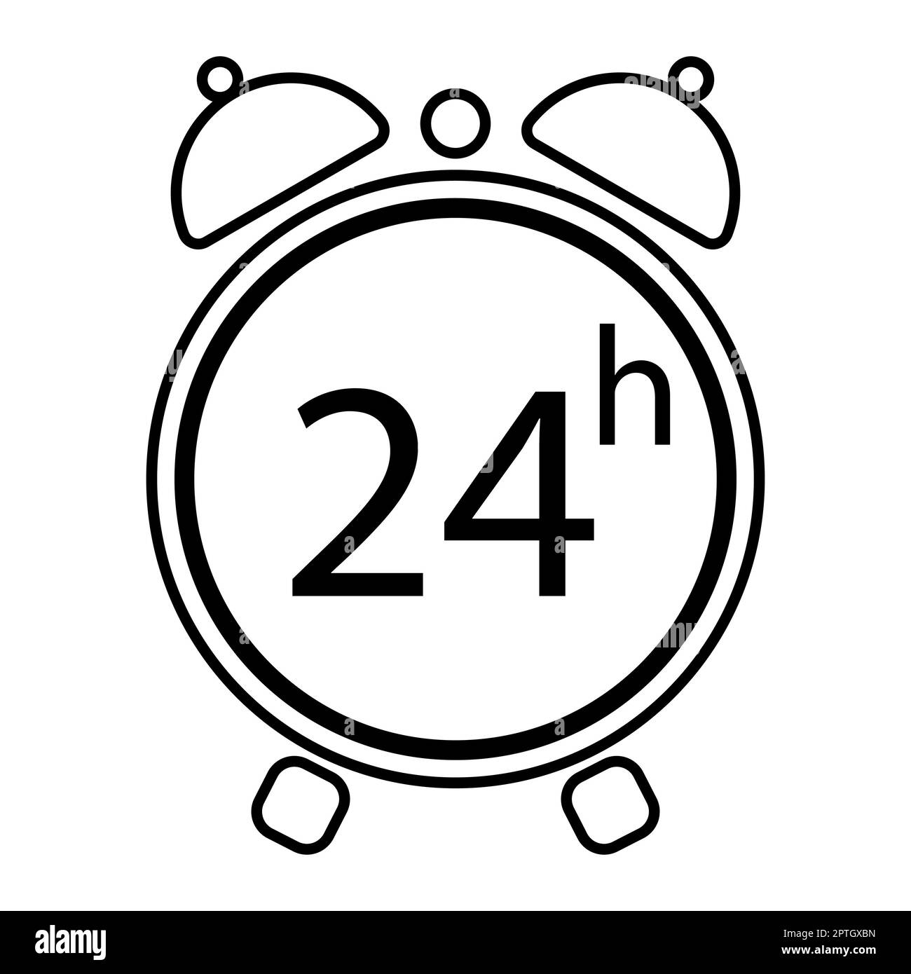 Round alarm clock, white transparent dial arrow icon round icon 24 ...