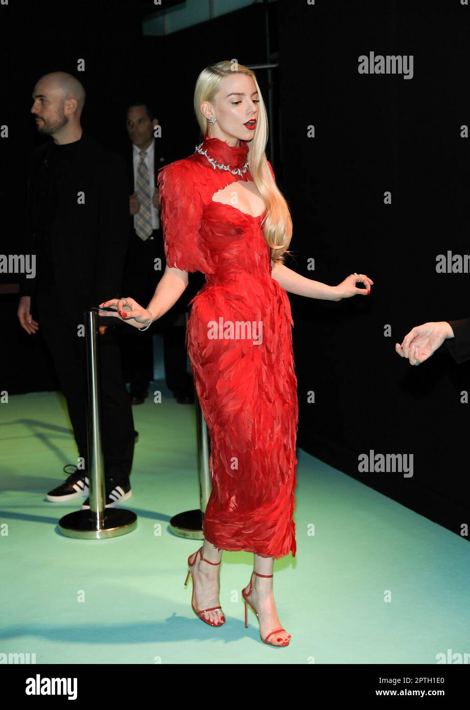 Anya Taylor-Joy Wears Red Phoenix Dress & Sandals for Tiffany & Co. –  Footwear News