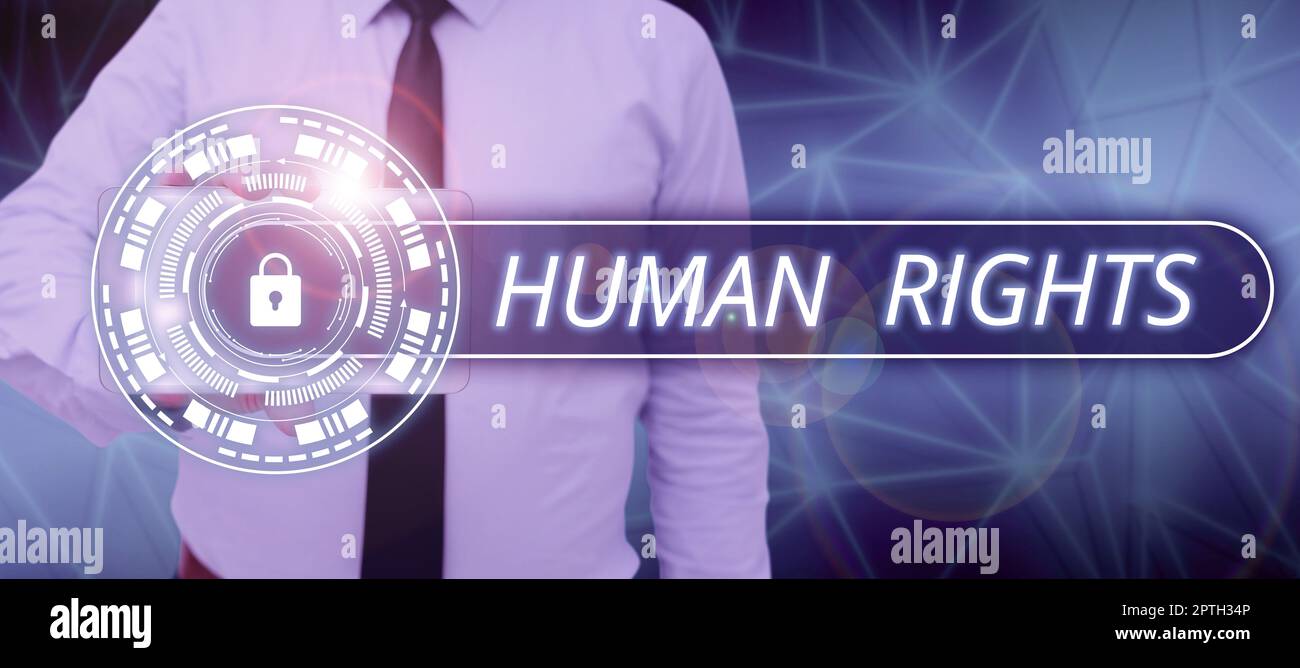 Conceptual caption Human Rights, Business showcase Moral Principles ...