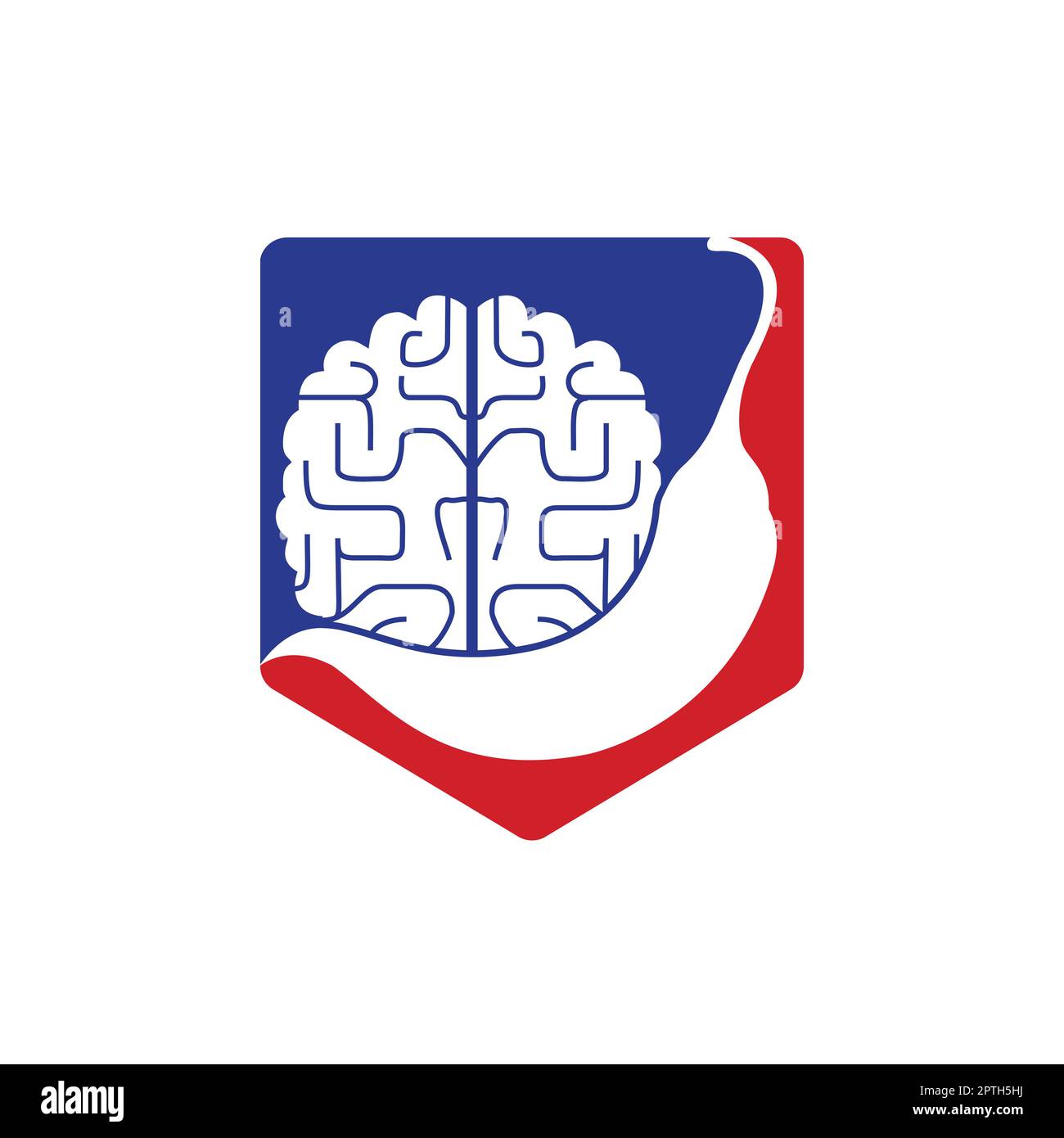 Chili brain vector logo design template. Spicy intelligence logo design concept. Stock Vector