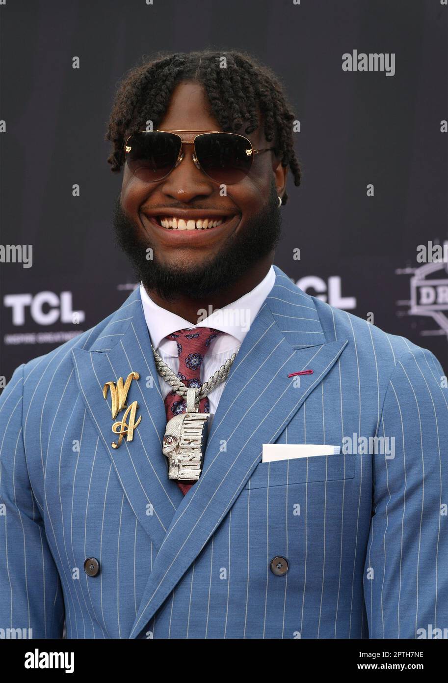 Will Anderson Jr. walks the red carpet of the 2023 NFL Draft at the National WWI Museum and