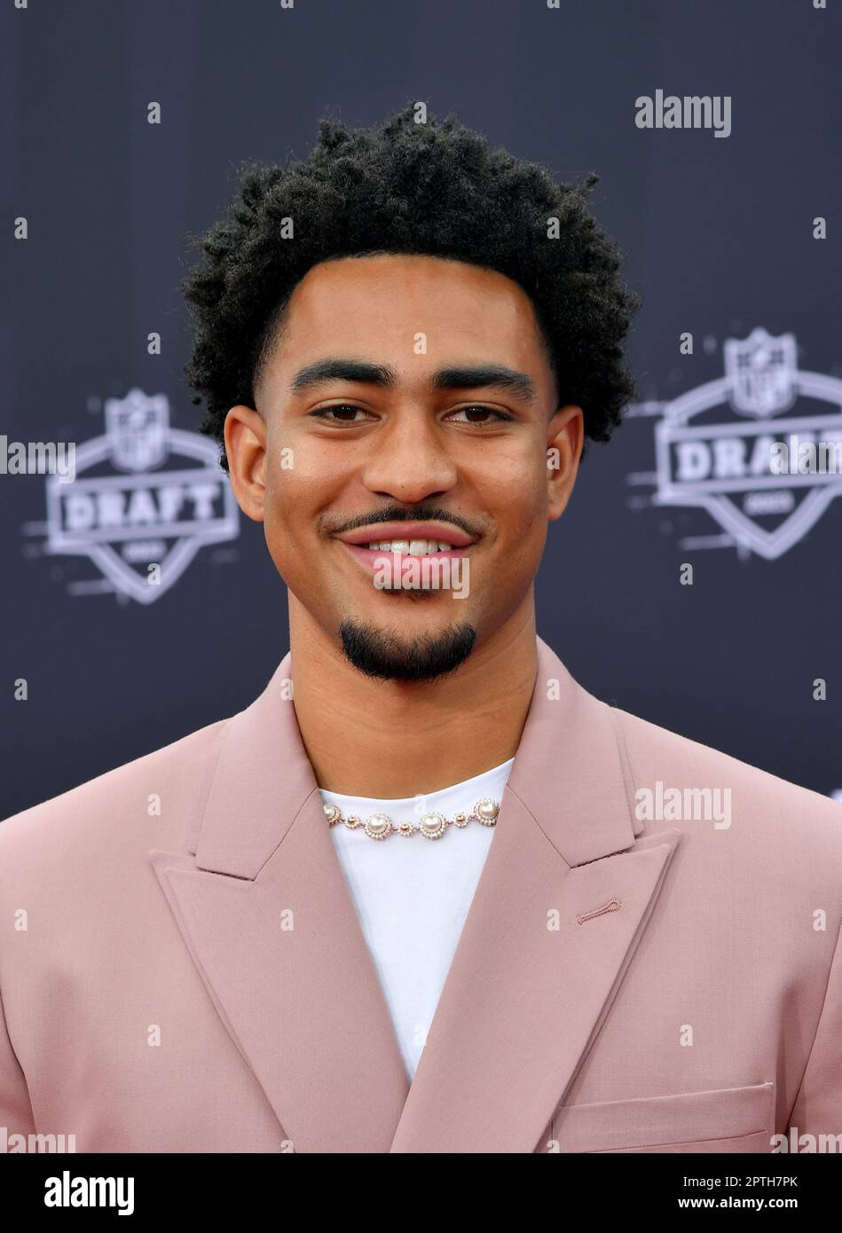 Bryce Young walks the red carpet of the 2023 NFL Draft at the National