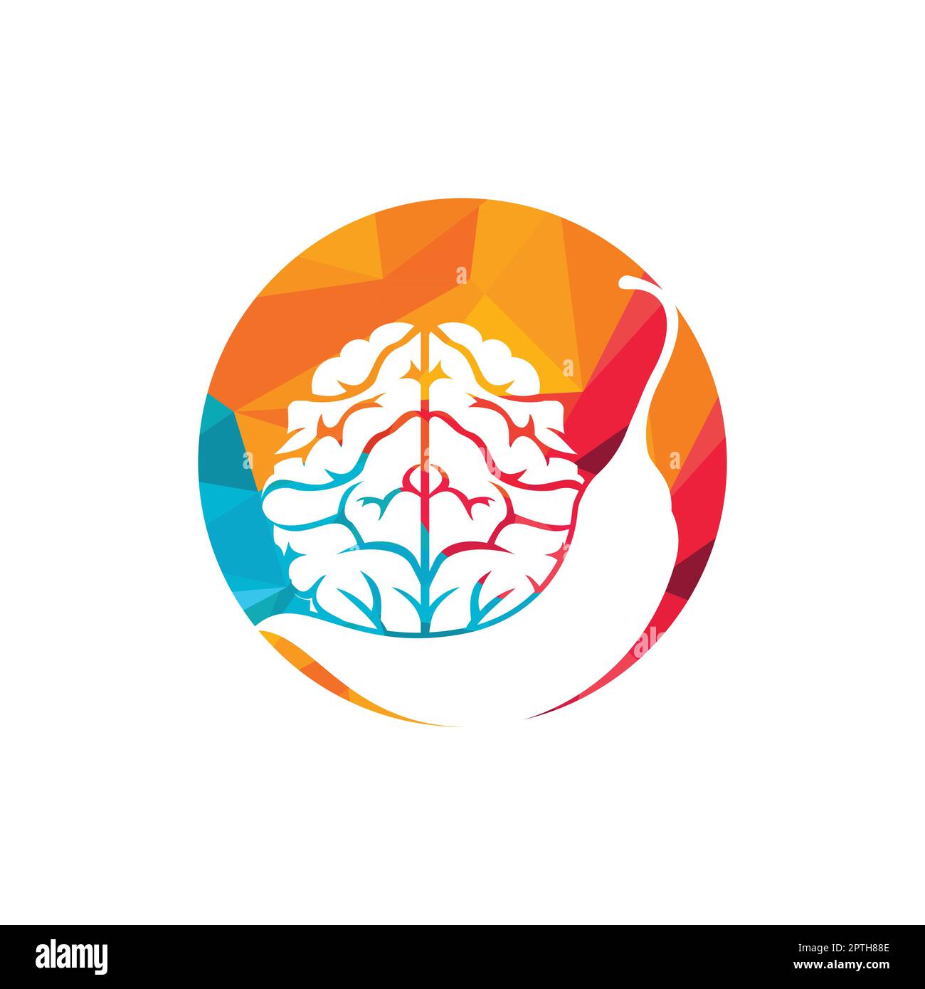 Chili brain vector logo design template. Spicy intelligence logo design concept. Stock Vector
