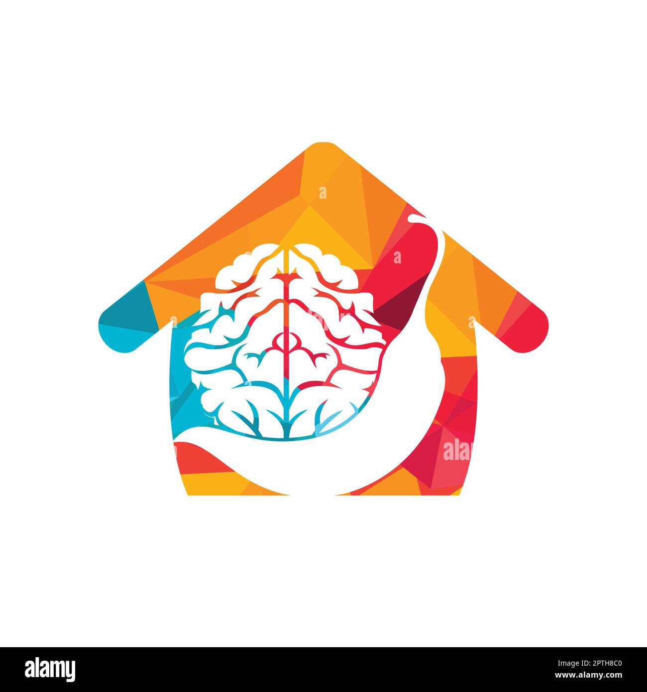 Chili brain vector logo design template. Spicy intelligence logo design concept. Stock Vector