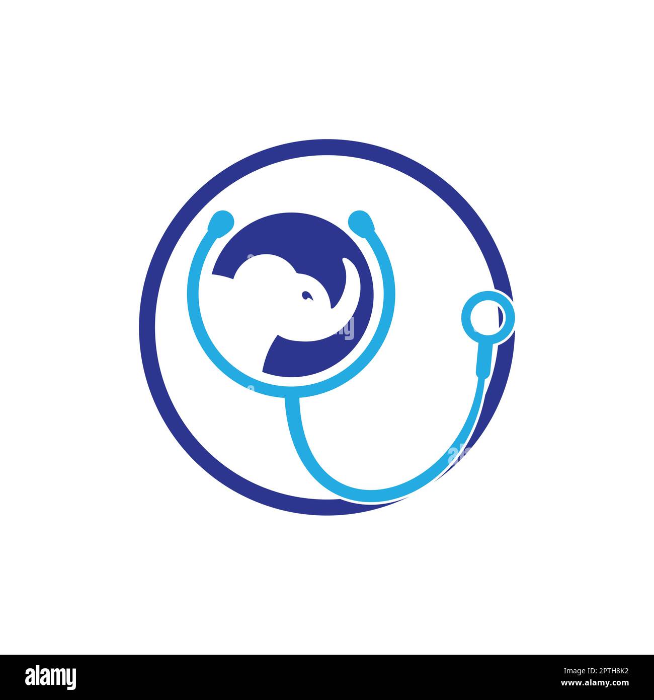 Elephant health and clinic vector logo design template. Stock Vector