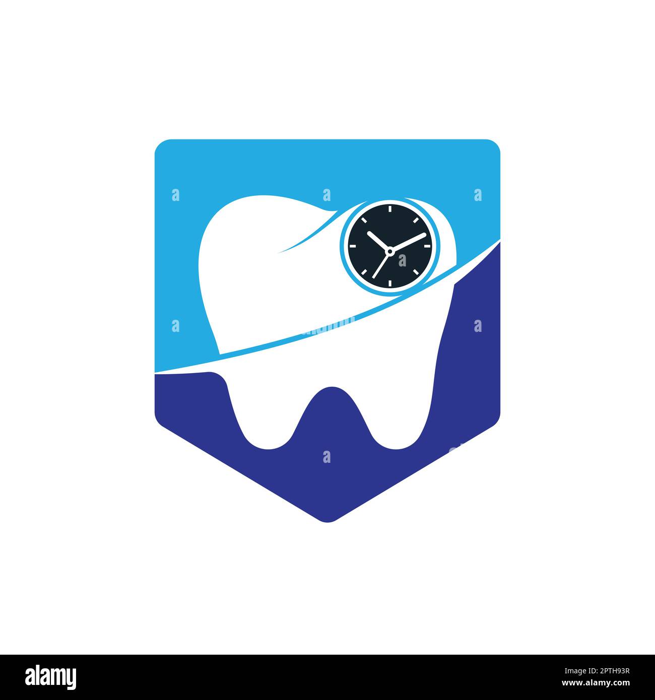 Dental time vector logo design template. Human tooth and clock icon ...