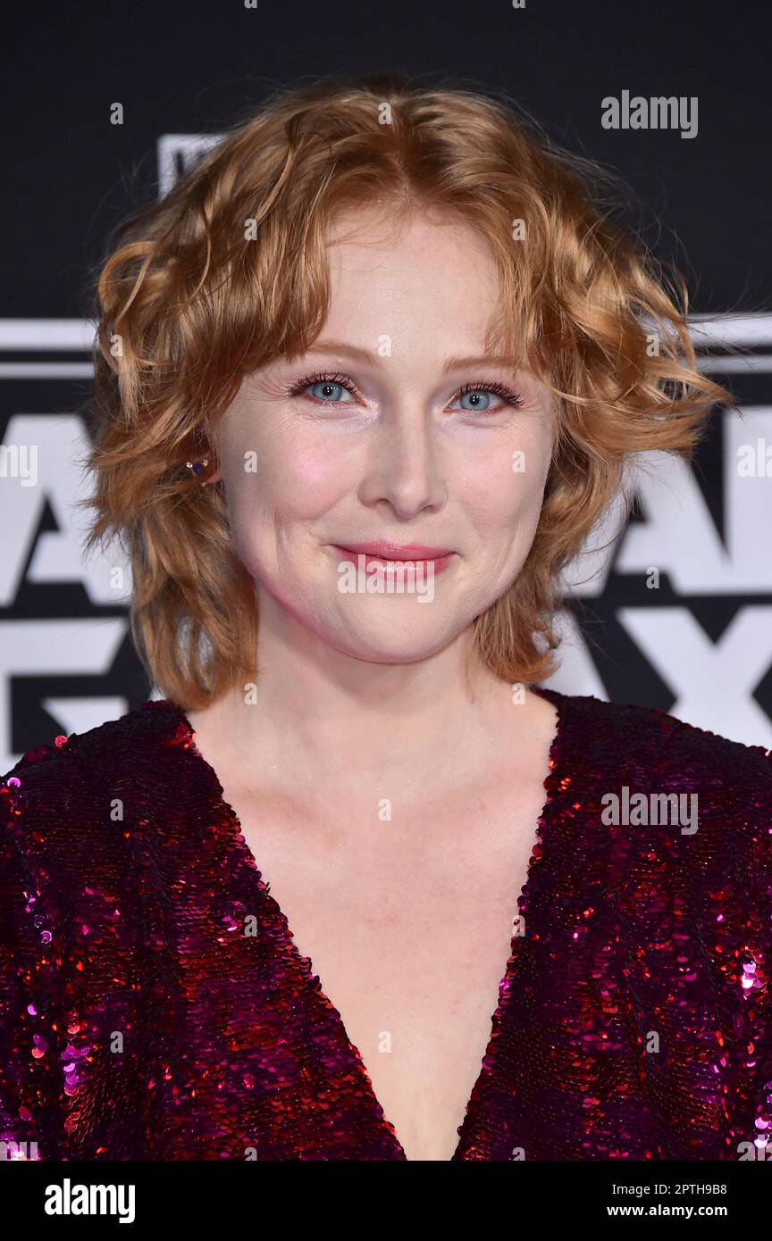 Molly C. Quinn arrives at the world premiere of "Guardians of the Galaxy Vol. 3" on Thursday, April 27, 2023, at the Dolby Ballroom in Los Angeles. (Photo by Jordan Strauss/Invision/AP) Stock Photo