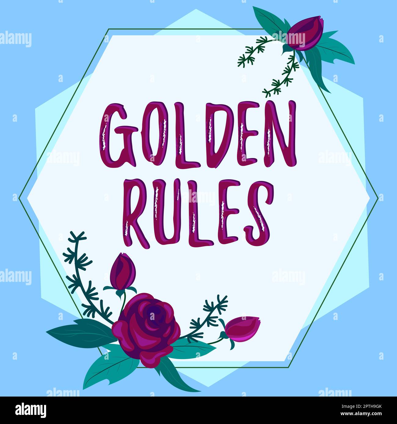 Conceptual caption Golden Rules, Internet Concept Basic principle that ...